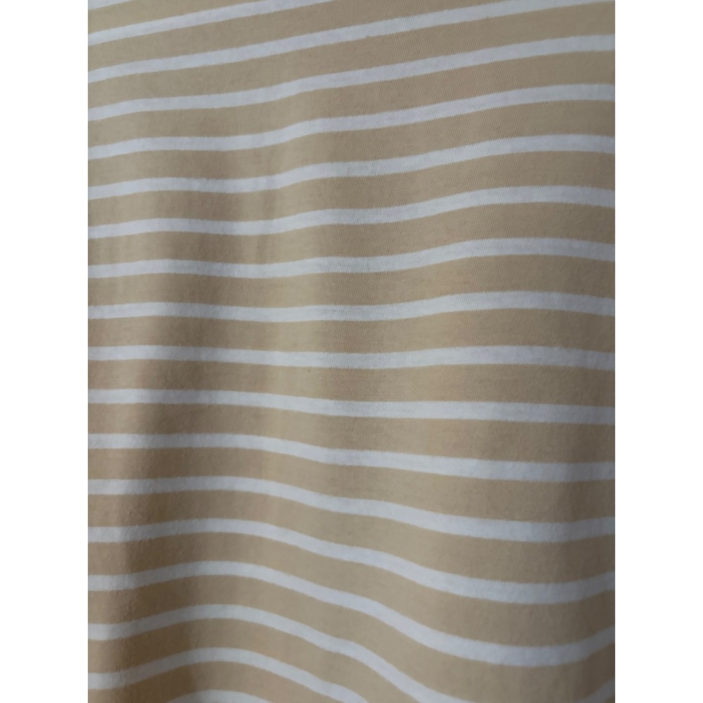 Old Navy Everywear Womens XXL Tan White Striped Long Sleeve Cotton T-Shirt - Picture 7 of 9